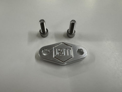 J&M Billet RB26 Rear turbo drain block off plate