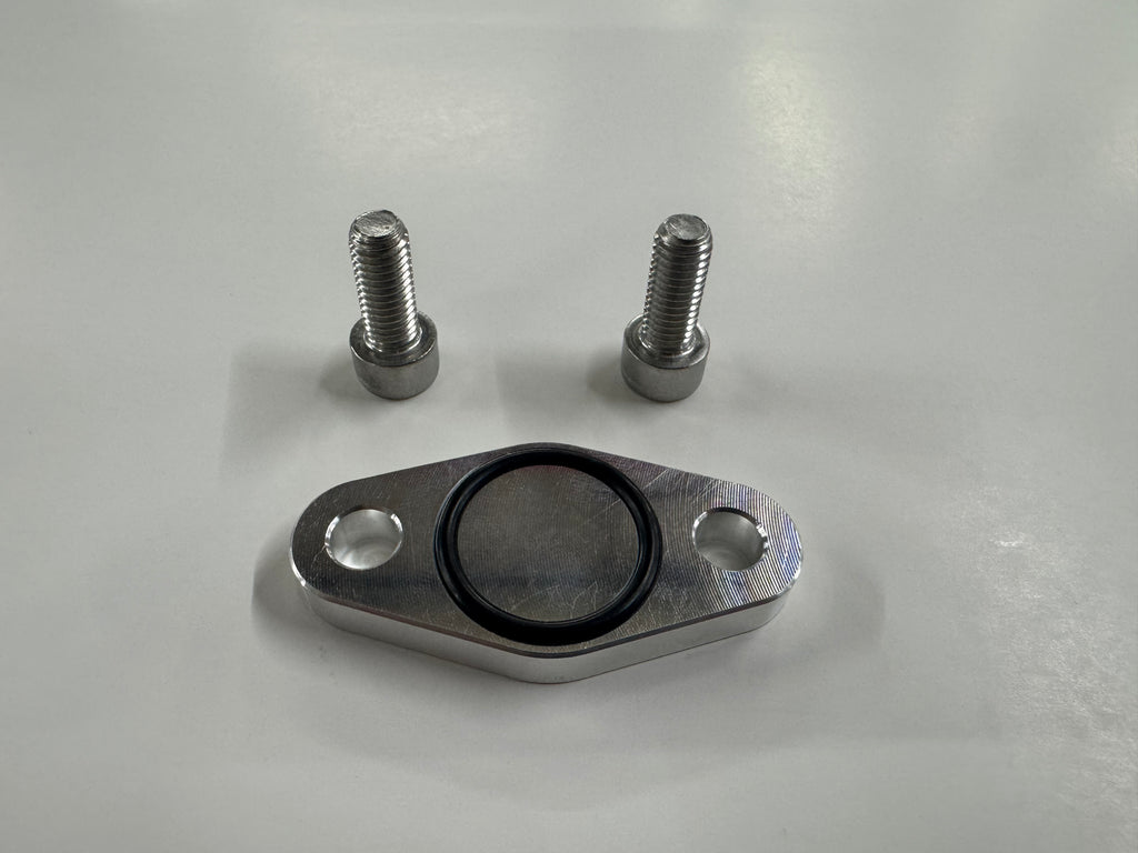 J&M Billet RB26 Rear turbo drain block off plate
