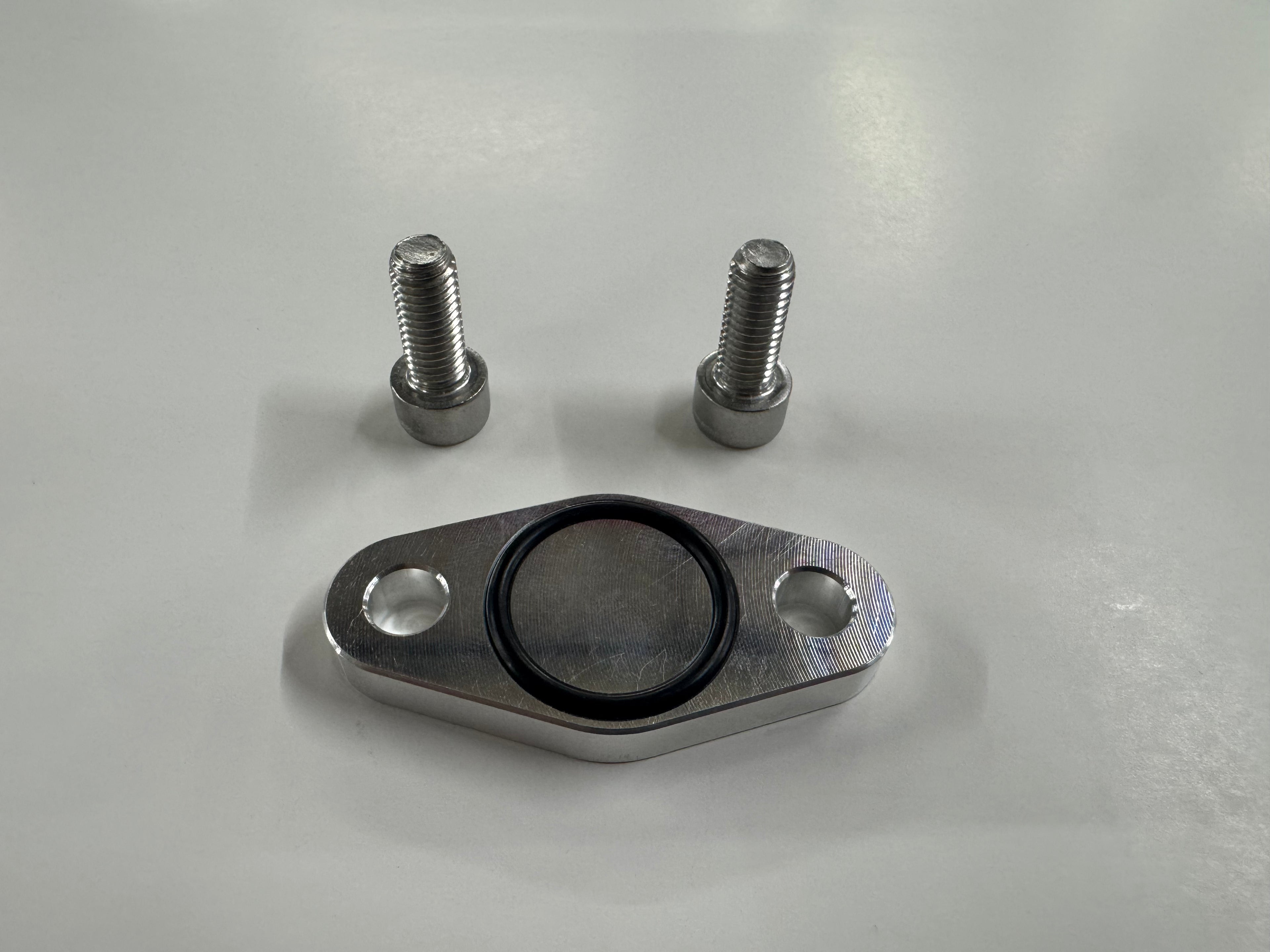 J&M Billet RB26 Rear turbo drain block off plate